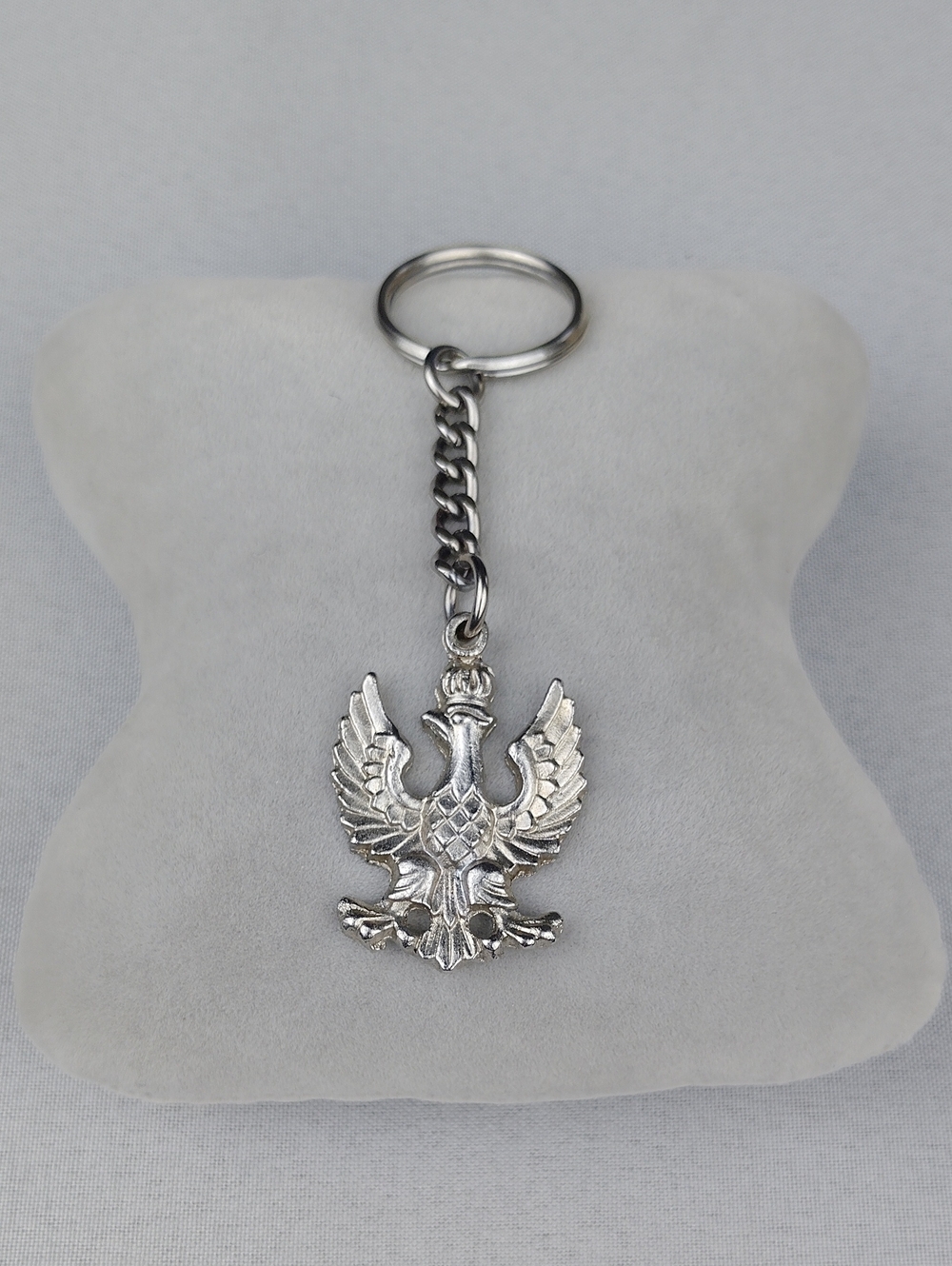 Crowned White Eagle Key Chain.